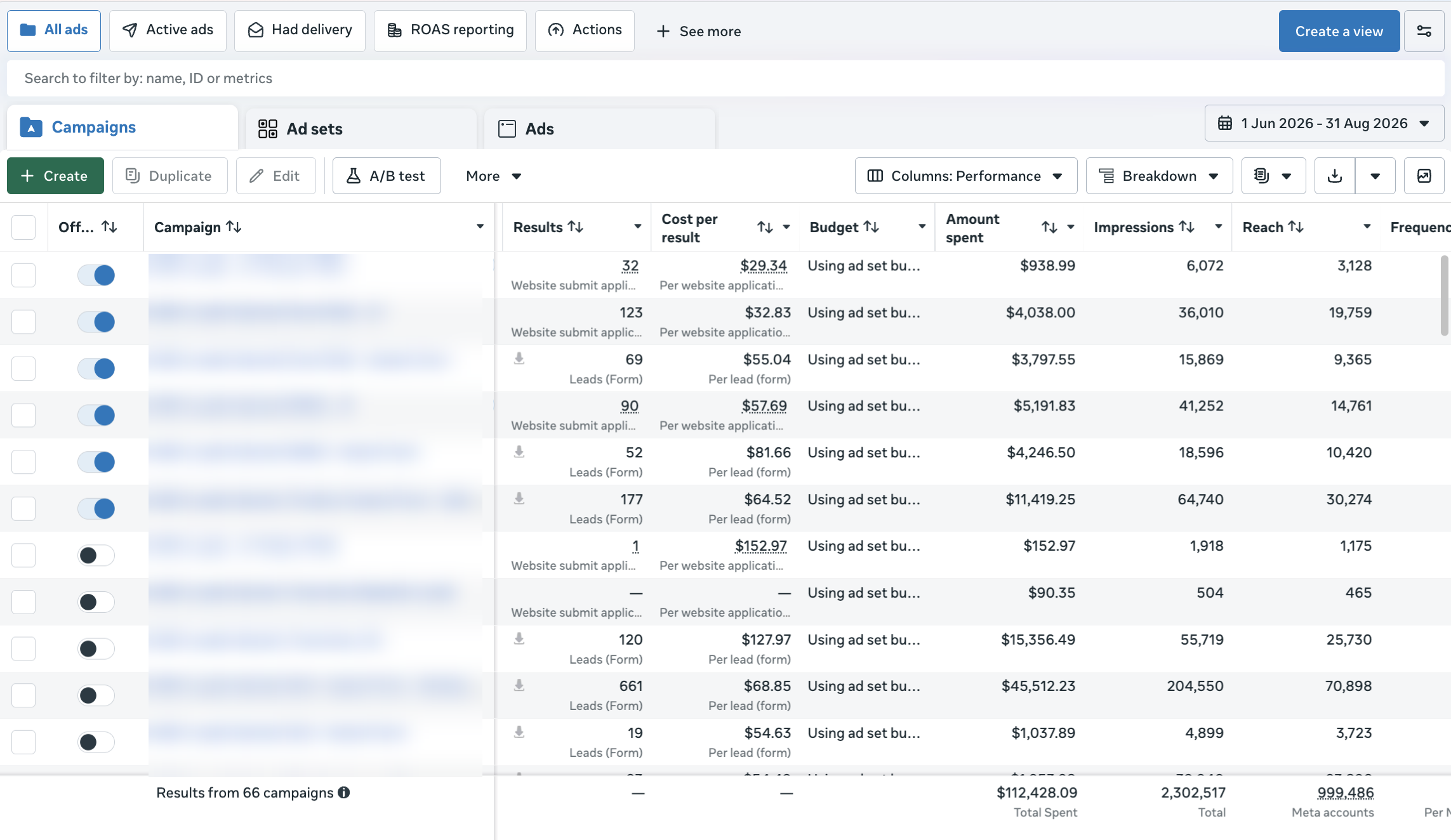 Ad platform screenshot: 30%+ qualified lead rate